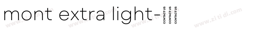 mont extra light字体转换